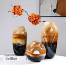 Axyaa Gradient Glass Vase with Irregular Flowers Home Decoration Arrangement