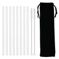 Axyaa Glass Straw Set: Reusable & Eco-Friendly Smoothie Cocktail Straws