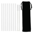 Axyaa Glass Straw Set: Reusable & Eco-Friendly Smoothie Cocktail Straws