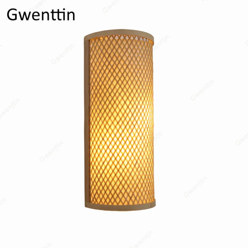 Axyaa Bamboo Wall Sconces LED Light Fixtures for Home Decor