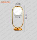 Axyaa Frosted Glass Ball Table Lamp Gold Silver Brass Black Study Bedroom Lighting