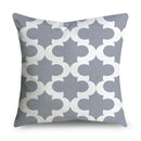 Axyaa Gray Lumbar Pillows - 45X45CM Damask Geometry Floral Stripes Plaids Print