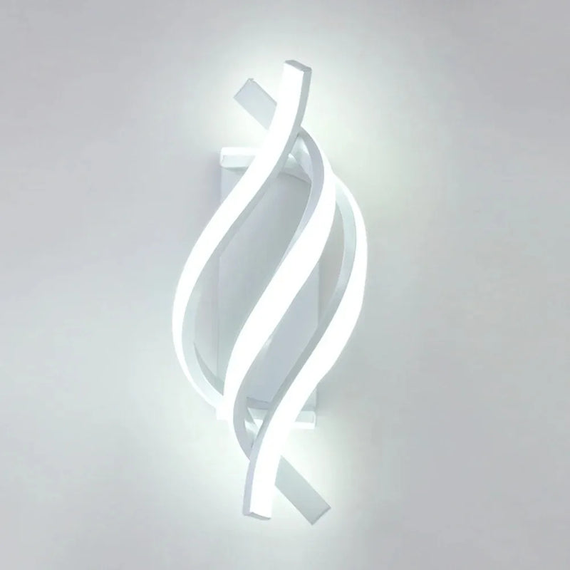 Modern LED Wall Sconce Light Dimmable Twist Design by Axyaa