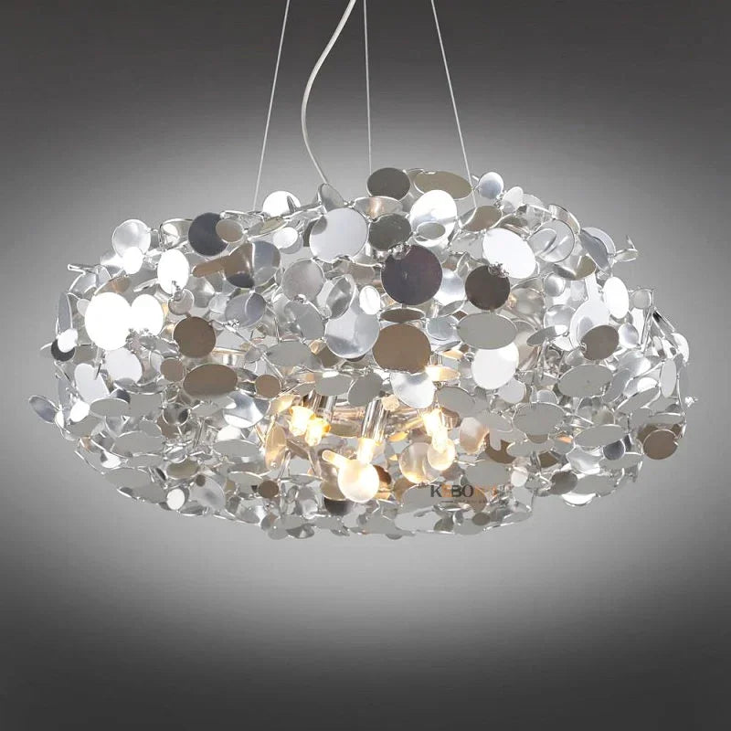 Axyaa Stainless Steel Golden Chandelier for Restaurant, Bedroom, and Cafe