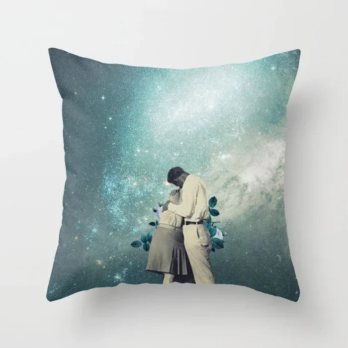 Axyaa Starry Sky Moon Cushion Cover - 45X45CM