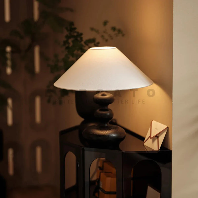 Axyaa Nordic Solid Wood Table Lamp for Home Study Bedroom Lighting