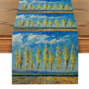 Axyaa Autumn Oil Painting Table Runner for Farmhouse Dining and Wedding Decor