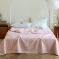 Axyaa Pure Cotton Gauze Throw Blanket, Air Condition Comforter, Solid Jacquard Bed Cover