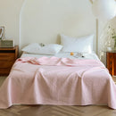 Axyaa Pure Cotton Gauze Throw Blanket, Air Condition Comforter, Solid Jacquard Bed Cover