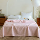 Axyaa Cotton Gauze Throw Blanket, Airy Comforter Quilt, Jacquard Bed Cover