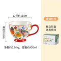 Axyaa Creative Milk Mug Large Capacity Ceramic Cup for Breakfast and Coffee.