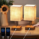 Axyaa Rechargeable LED Desk Lamp Set of 2 with USB Ports