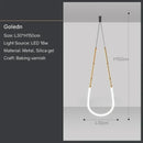 Axyaa Nordic Minimalist Luxury LED Pendant Light Gold Black Linear Design