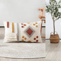 Axyaa Bohemian Tassel Tufted Cushion Cover for Home Decor