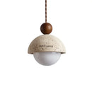 Axyaa Yellow Travertine Chandelier: Wabi-sabi Nordic Bedside Pendant Lights