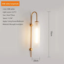 Axyaa Blue Glass Tube LED Wall Lamp for Bedroom & Living Room