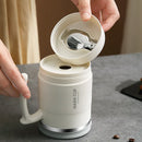 Axyaa Double-layer Insulated Coffee Mug with Folding Spoon
