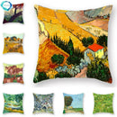 Axyaa Van Gogh Inspired Cow Pattern Cushion Cover 45x45cm