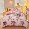 Axyaa Cartoon Style Fluffy Coral Fleece Duvet Cover - Queen/King Size