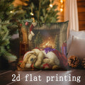 Christmas Dogs Pattern Pillow Covers for Home Decor by Axyaa