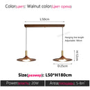 Minimalist Walnut UFO Pendant Light for Axyaa Brand