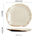 Axyaa Irregular Ceramic Steak Plate Pasta Sushi Dessert Serving Plate Molecular Cuisine