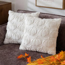 Axyaa Green Pumpkin Plush Faux Fur Couch Pillow Cover