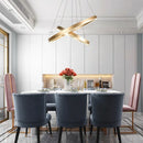 Axyaa Stainless Steel LED Chandelier for Nordic Home Decor & Dining Room Lighting