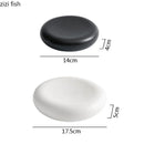 Axyaa Ceramic Snack Plate Set | Irregular Molecular Cuisine Tableware