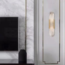 Axyaa Marble Chandelier: Modern Suspended Linear Alabaster design for Elegant Lighting