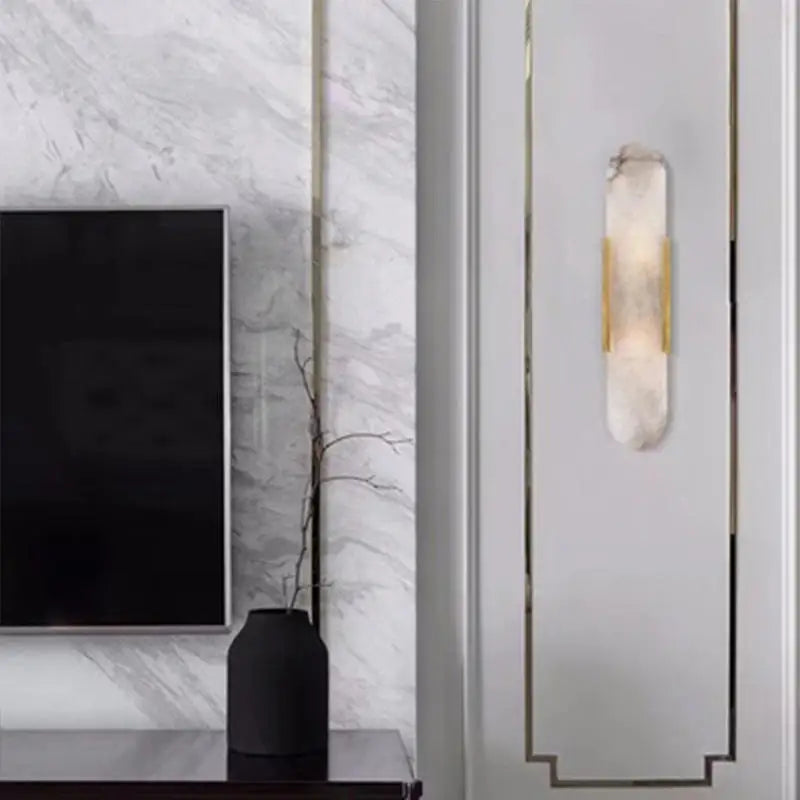 Axyaa Marble Chandelier: Modern Suspended Linear Alabaster design for Elegant Lighting