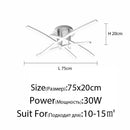 Axyaa LED Chandelier with Remote Control - Modern Living Room Bedroom Lighting