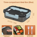 Axyaa Portable Lunch Box Set with Utensils and Microwave-Safe Container