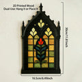 Axyaa Gothic Church Window Style Desktop Decor Floral/Geometric Ornaments