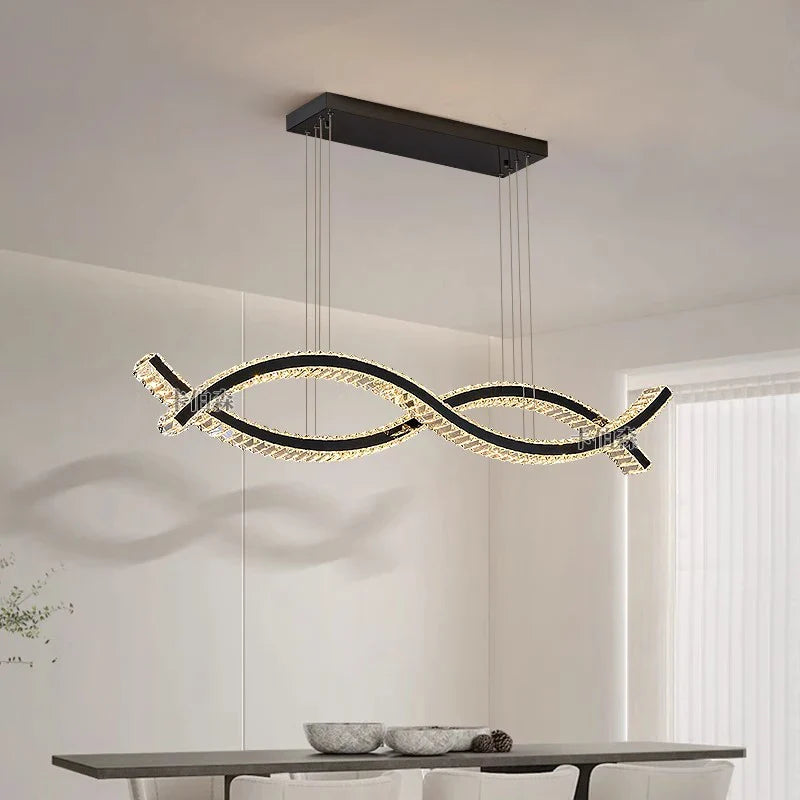 Axyaa Ring LED Pendant Chandeliers for Modern Living and Dining Rooms