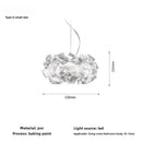 Axyaa Acrylic Flower Chandelier: Modern Lighting Fixture for Bedroom and Dining Room