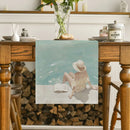 Axyaa Farmhouse Sun Hat Table Runner for Kitchen & Dining Decor