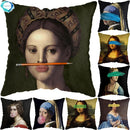 Axyaa Fun Figures Painting Pillow Covers - Home Decoration Essentials