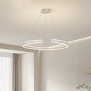 Modern LED Semicircle Ring Pendant Light for Living Room by Axyaa