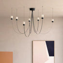 Axyaa Curved Line Pendant Light for Restaurant Bar Counter Living Room