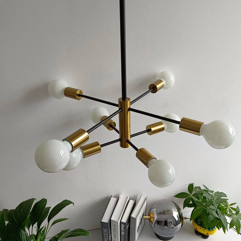 Axya Nordic Gold Black Chandelier Ceiling Light Fixture