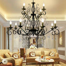 Axyaa LED Chandelier with Glass Crystal for Living Room