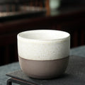 Axyaa Retro Rough Pottery Teacups Set, Handmade Ceramic Coffee Mug, Kung Fu Tea Cup