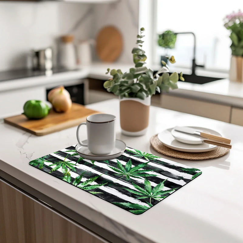 Axyaa Watercolor Lines Absorbent Draining Mat