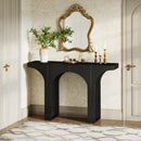 Axyaa 47" Black Console Table with Arch Base, Modern Entryway Hallway Sofa Table