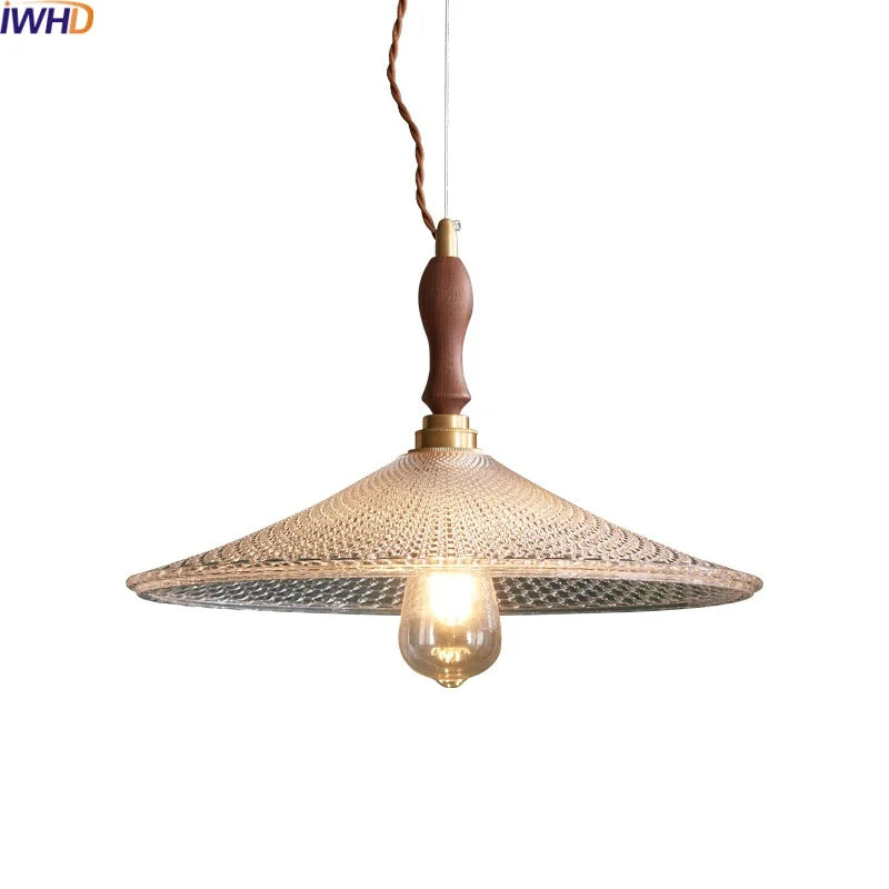 Axyaa Copper Glass LED Pendant Light - Nordic Style for Bedroom, Kitchen, Bar, Stairway