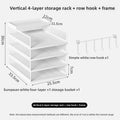 Axyaa Mesh Desktop Paper Tray Organizer - 4 Tier Letter Document Storage Rack