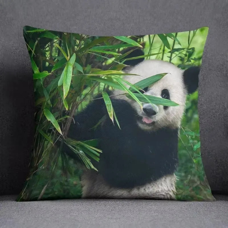 Axyaa Bamboo Forest Pillow Cover Series for Home Office Bedroom Sofa Car