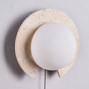 Axyaa Vintage Wabi Sabi Style Wall Lamp with Switch for Bedroom or Staircase