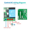 Axyaa Wireless Switch Remote Control Relay Receiver LED Light Door Lock
